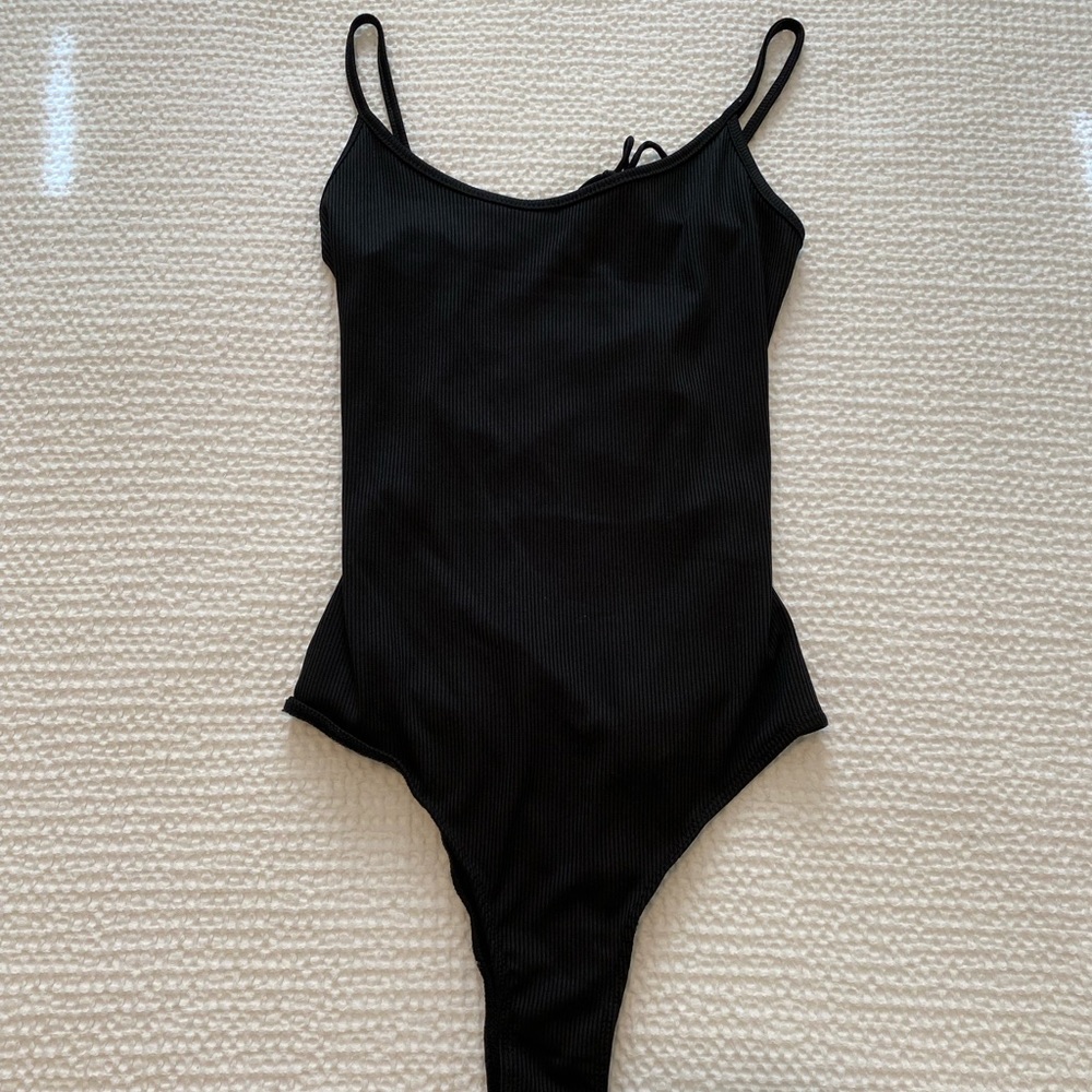 Forever 21 lace up back bodysuit